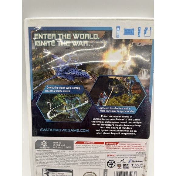 James Cameron's Avatar: The Game (Nintendo Wii, 2009) W/ Manual! - Tested - Picture 4 of 10